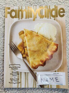 Family Circle Magazine Oct 17 2008 Pie Ice Cream Cover Olay Ad Recipes Tips